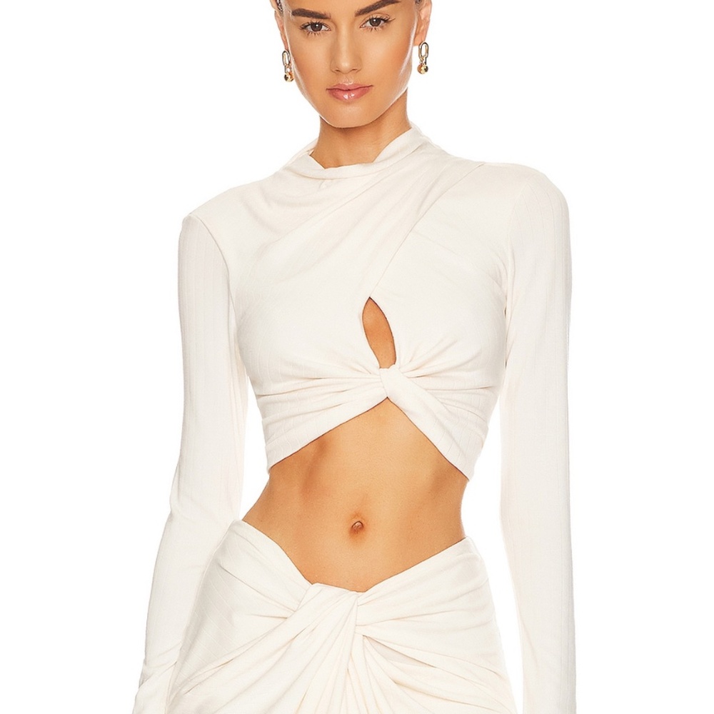 Significant Other Martha Long Sleeve Top in Cream Size US 4